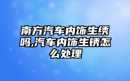 南方汽車內飾生繡嗎,汽車內飾生銹怎么處理